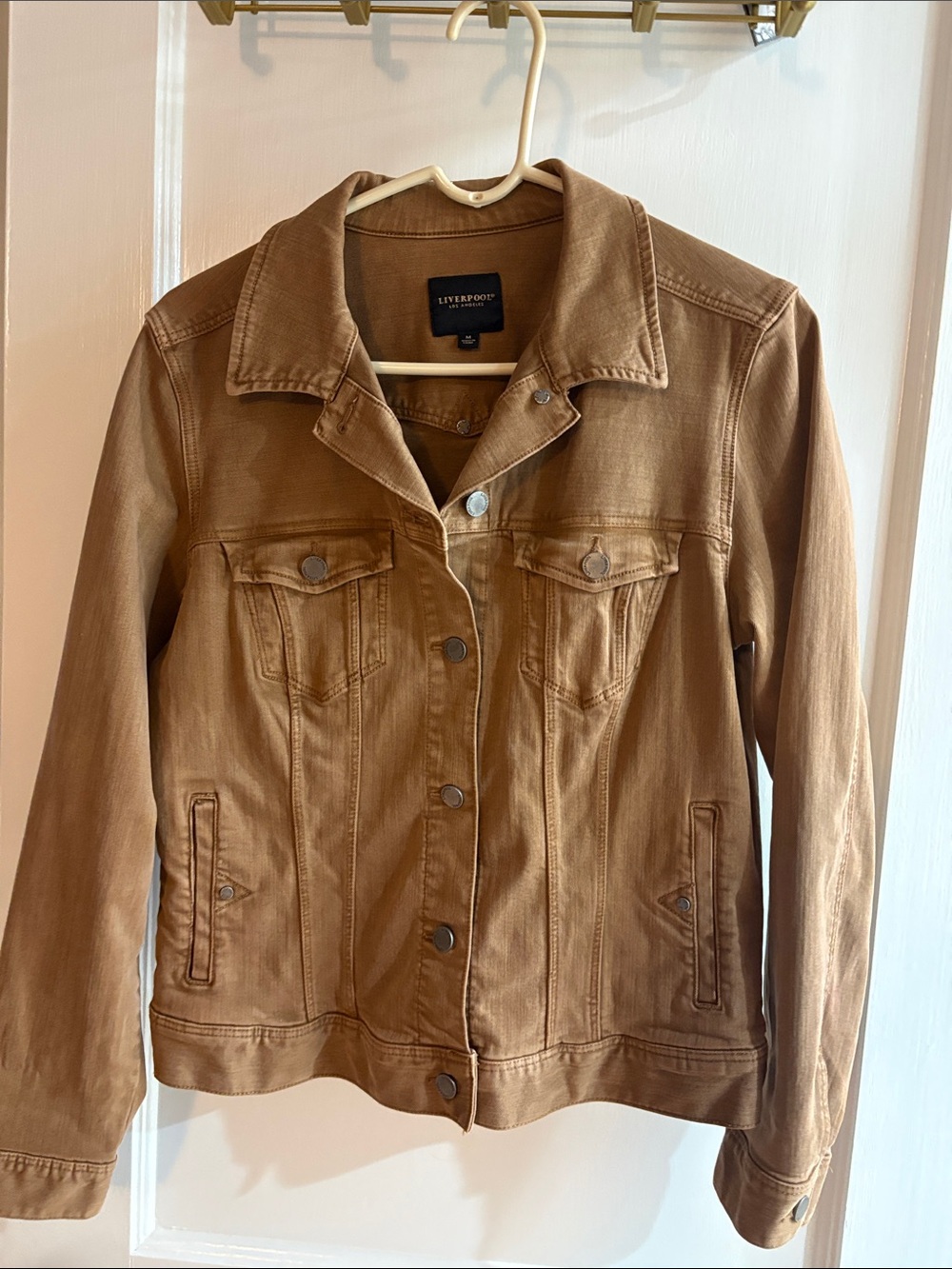 Liverpoot Women's Tan Denim Jacket